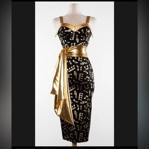 ISO Deadly Dames Black/Gold Dress M